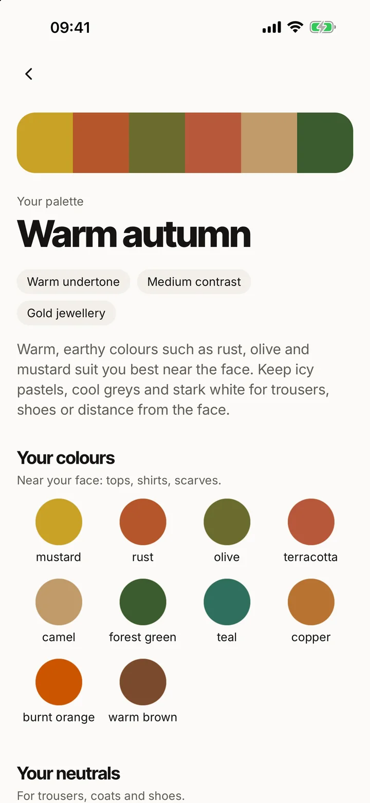 Your colour palette in Duvion