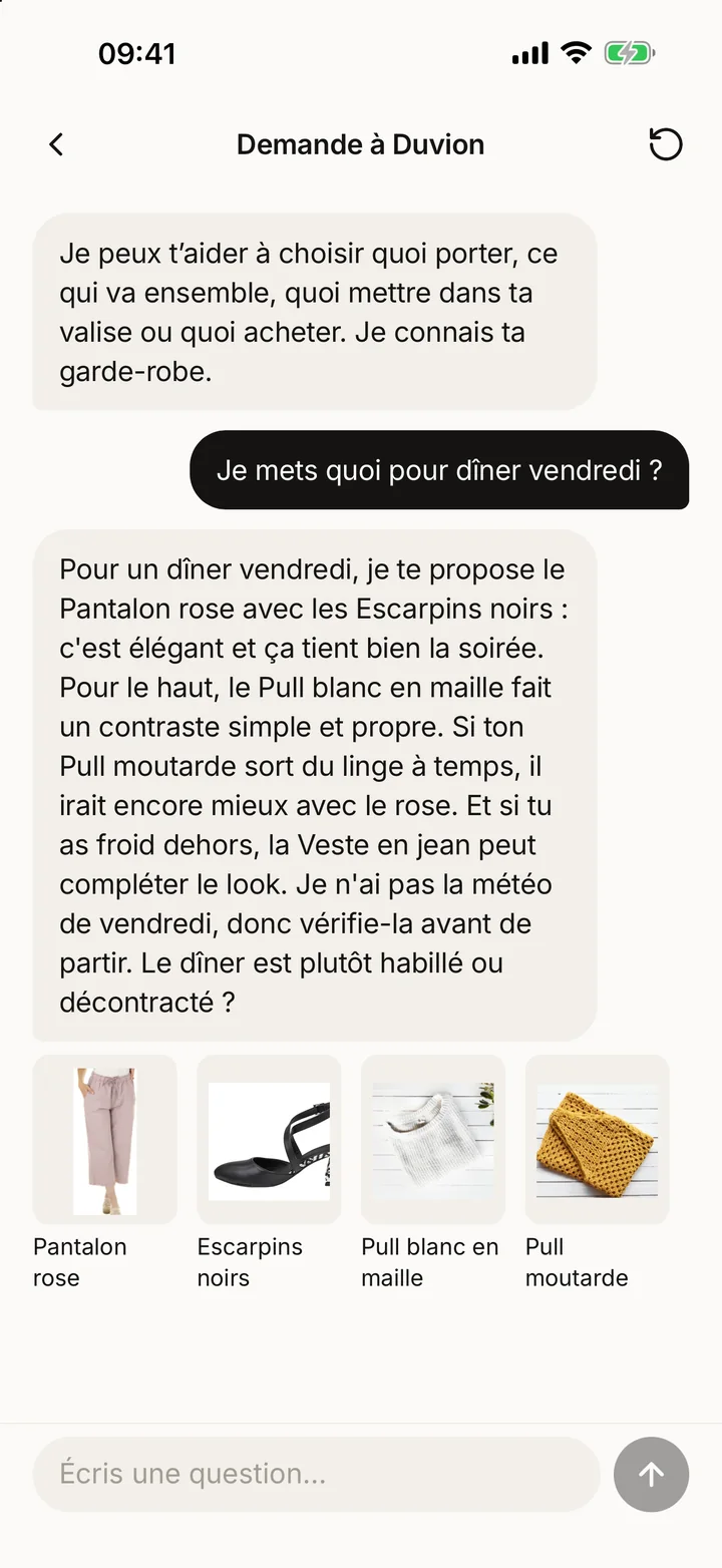 Demande pour demain.