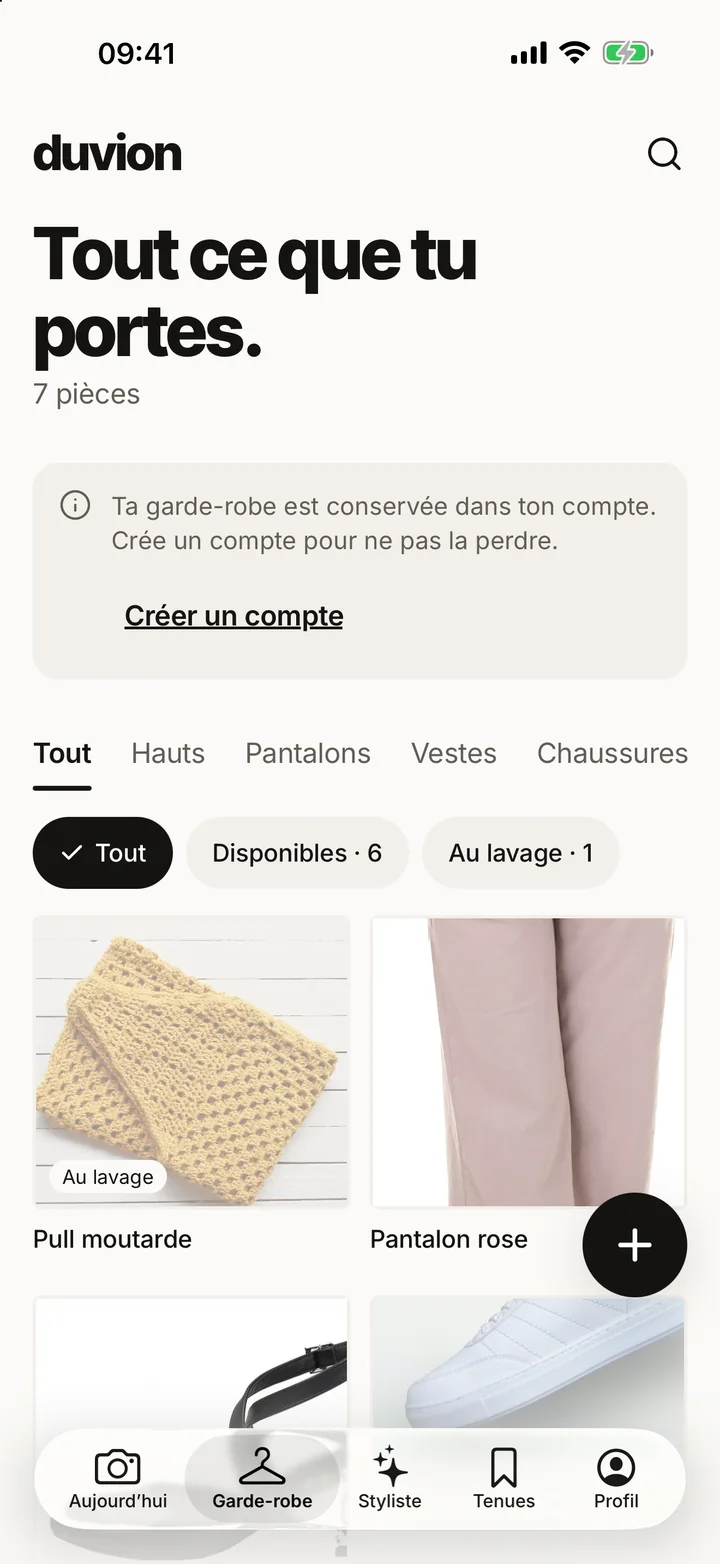 Ta garde-robe dans Duvion