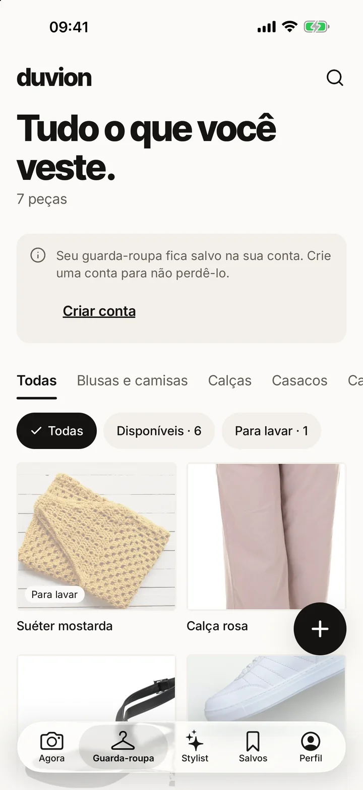 Seu guarda-roupa no Duvion